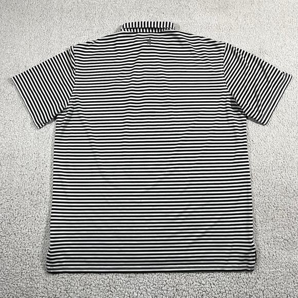 Johnnie O Polo Shirt Mens L Stripe Chicago Blackhawks Performance Stretch Golf - Picture 4 of 11